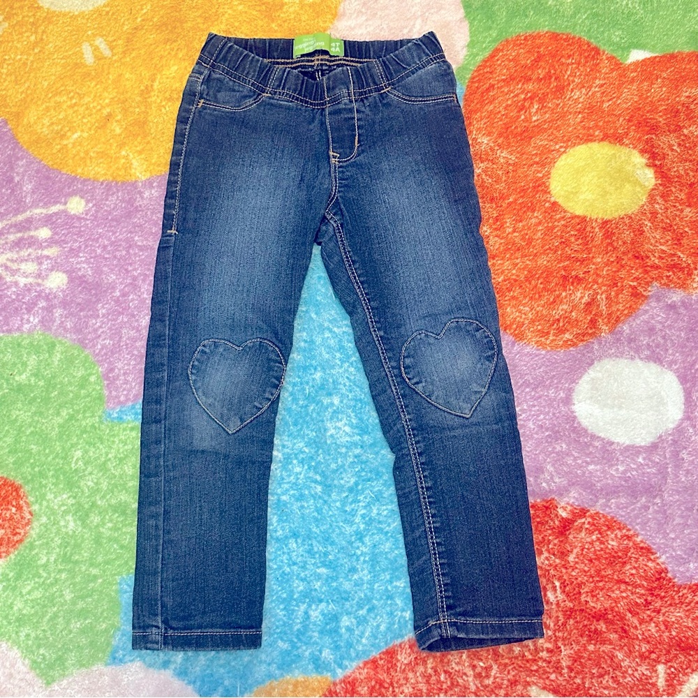 Kids Denim Heart Patch Jeans